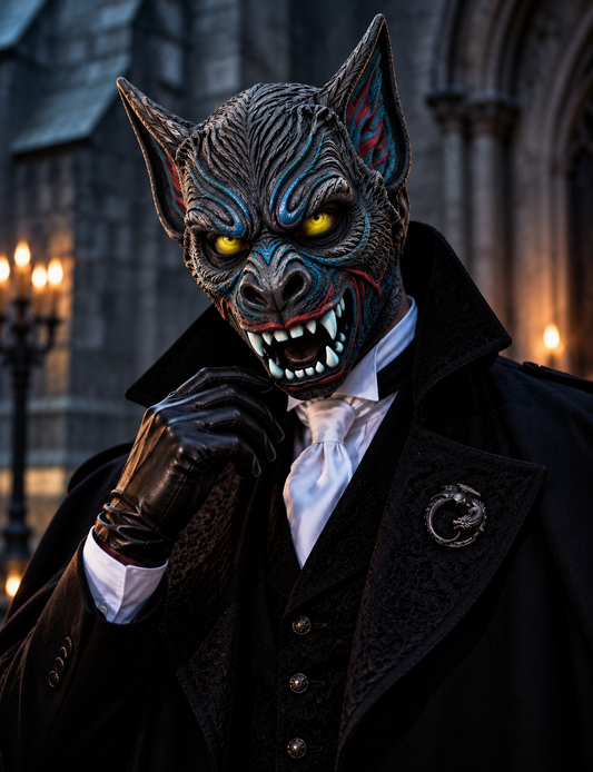 Phantom Handmade Natural Latex Werewolf Mask for Men, Women, Boys & Girls | Full Face Monster Mask for Halloween, Cosplay, Fancy Dress, Costume Parties & Stage Performances