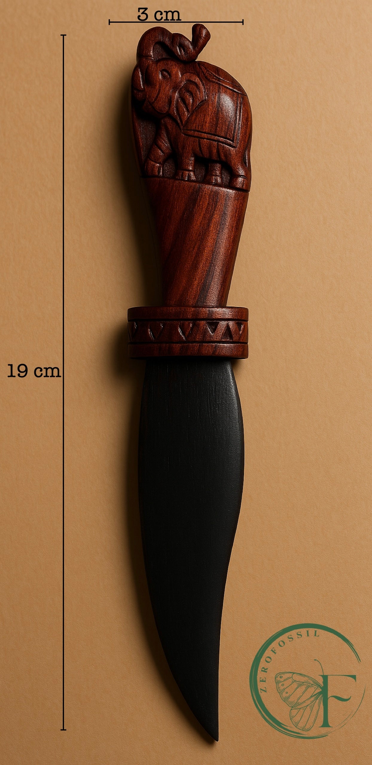 Rosewood Elephant Bookmark – Handcrafted Rosewood Bookmark & Paper Cutter with Elephant Motif