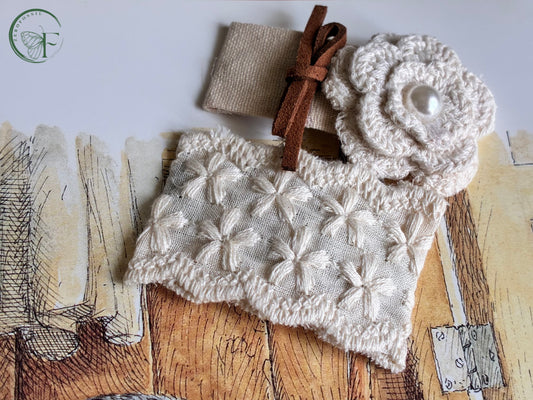 Ivory whispers handmade hair clip for women and girls