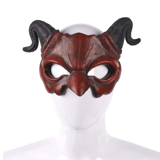 Bloodhorn Devil Halloween Mask – Scary Demon Horned Costume Accessory
