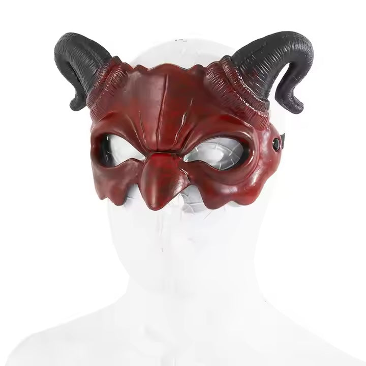 Bloodhorn Devil Halloween Mask – Scary Demon Horned Costume Accessory