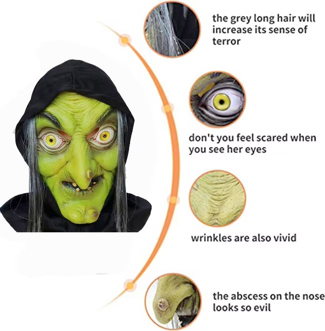 Party Mask | Moonshadow Witch | Natural Latex Mask | Handcrafted