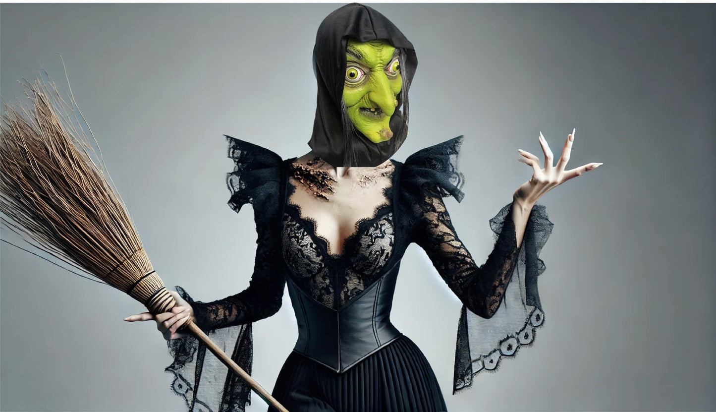 Party Mask | Moonshadow Witch | Natural Latex Mask | Handcrafted