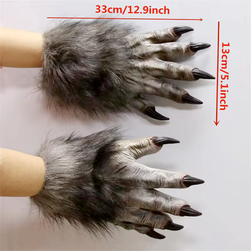 Halloween Accessories | Shadowwolf Claws | Natural Latex Gloves | Handcrafted
