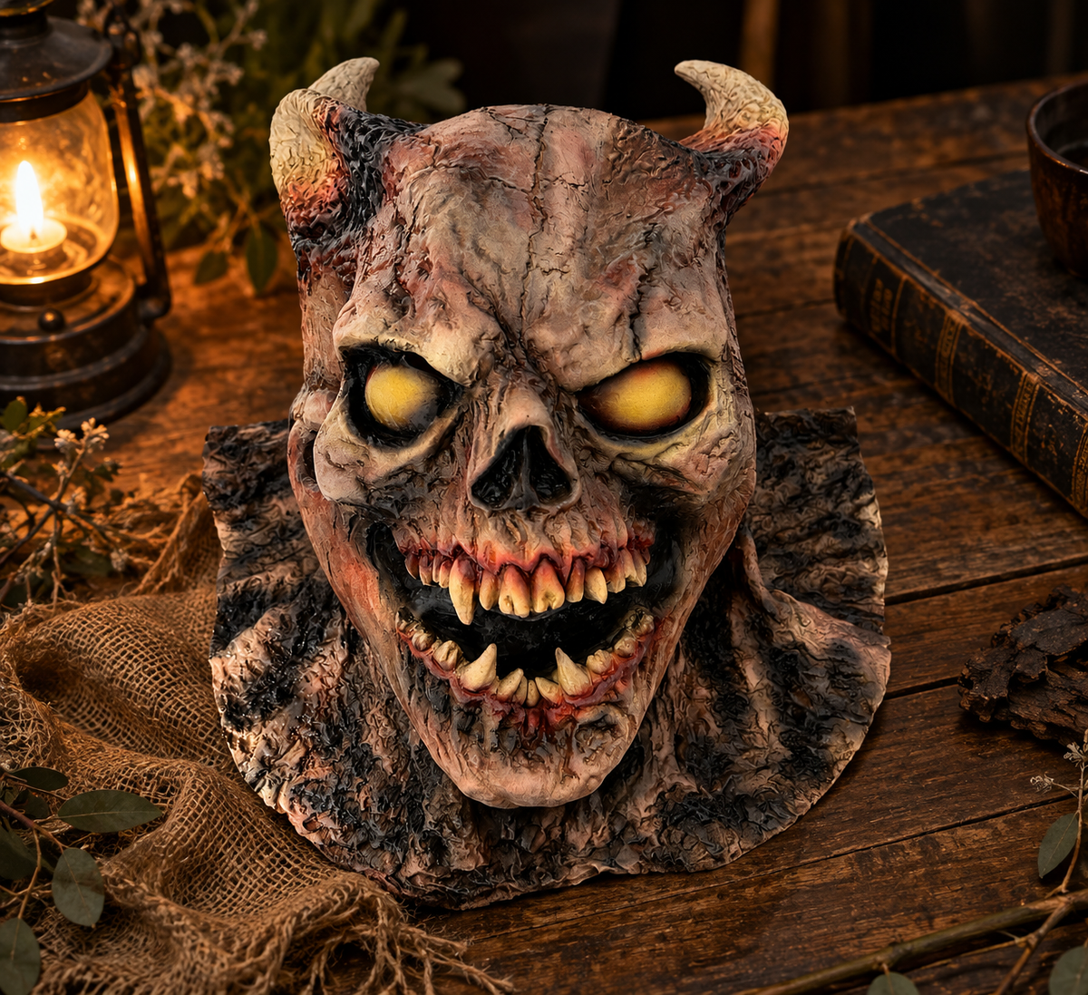 The Devourer Latex Demon Skull Mask for Halloween, Parties & Performances