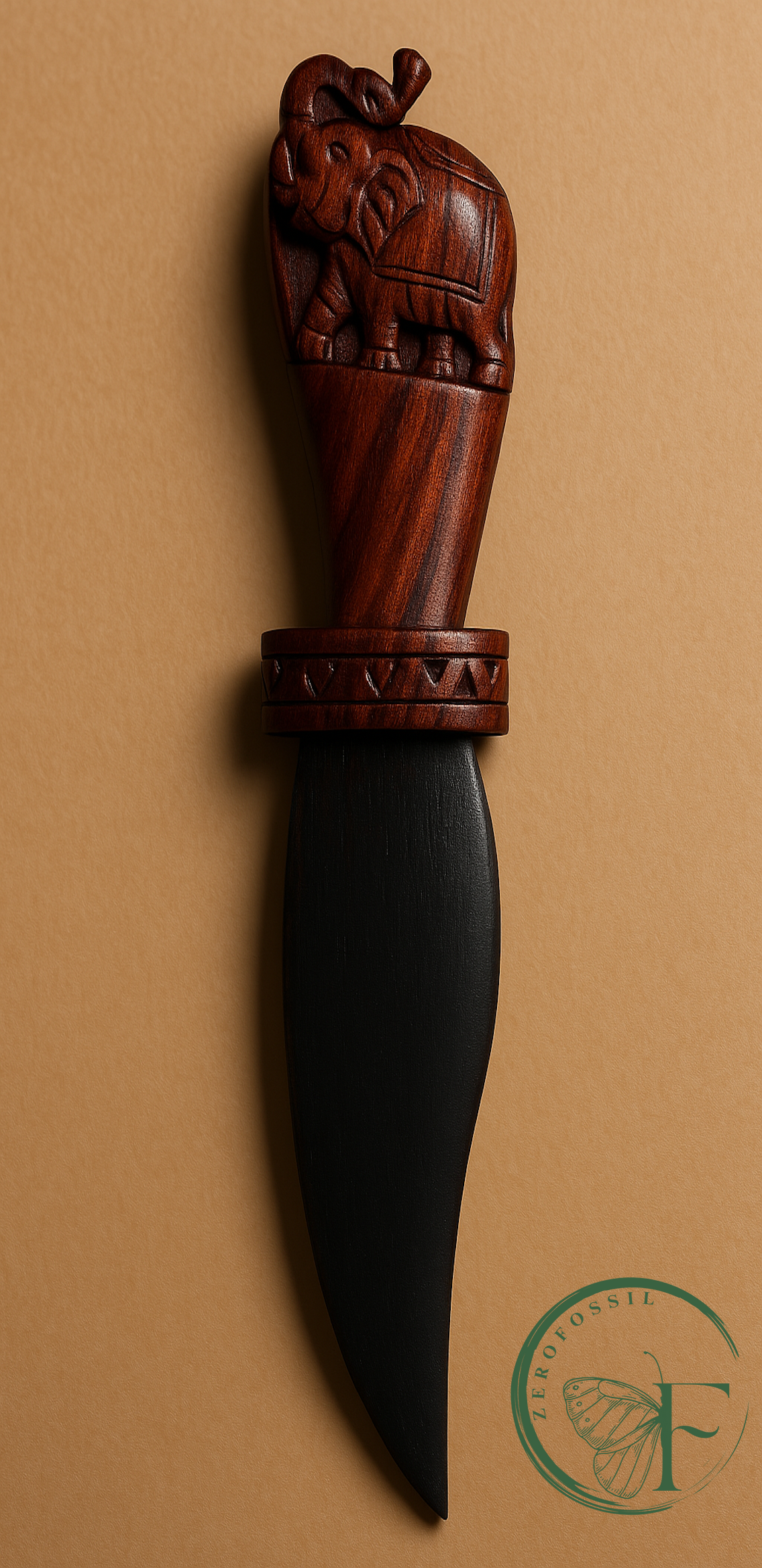 rosewood bookmark and paper cutter stationary accessory