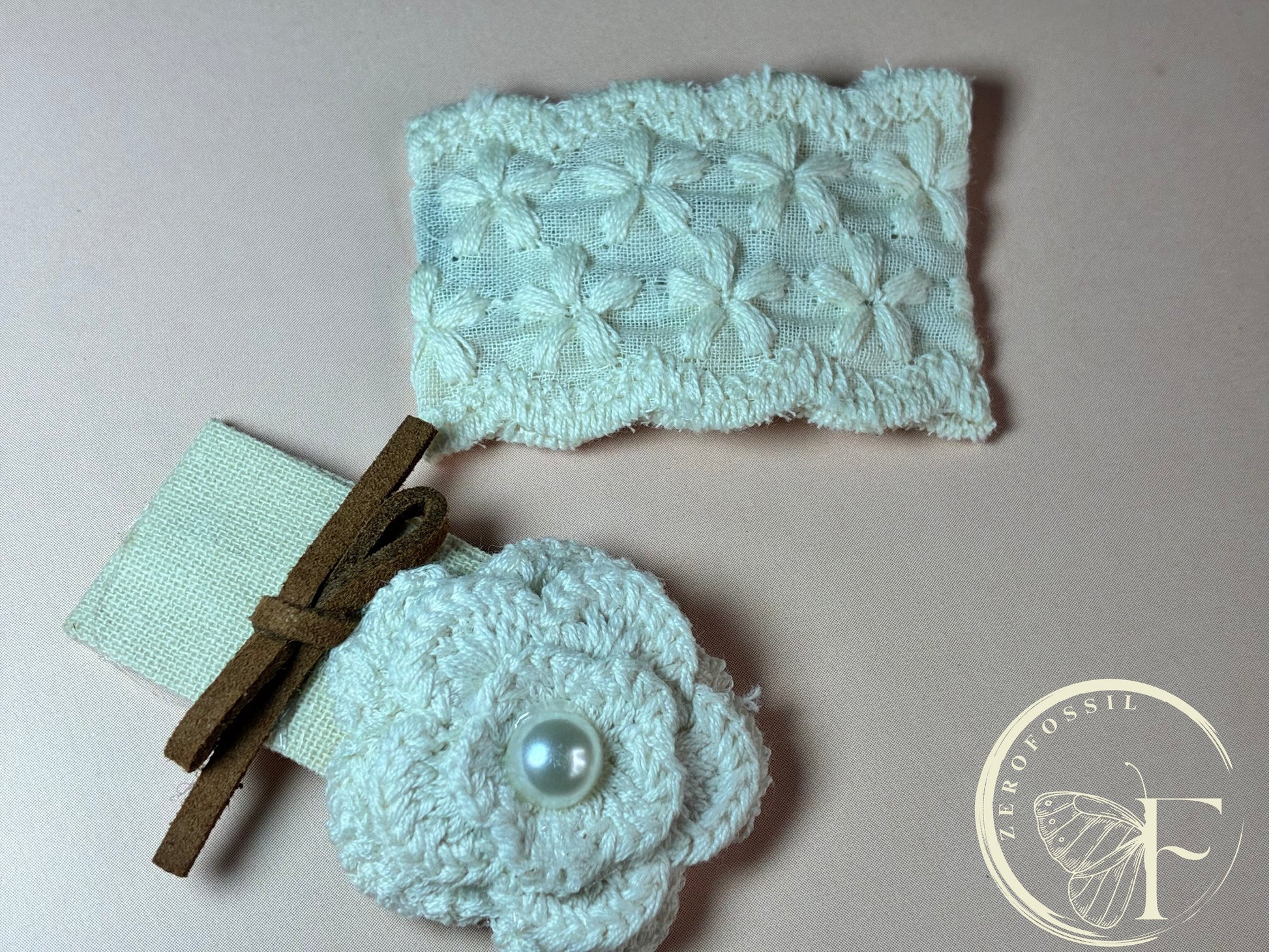 lace embroidered hair clip and crochet flower hair clip for party birthday celebration
