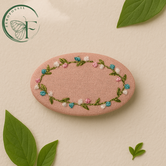 petal loop pink fabric hair clip by zerofossil