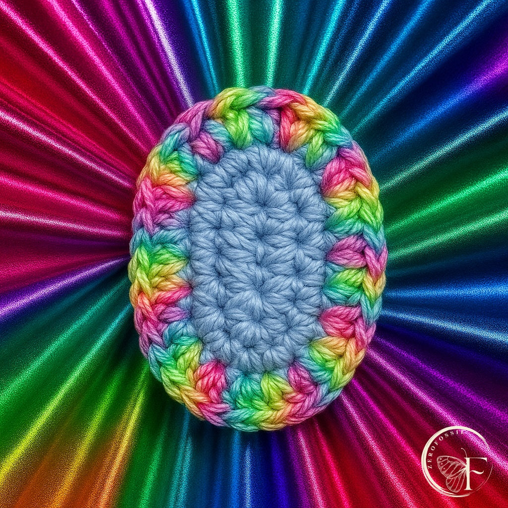 rainbow style crochet hair clip for fashion wear