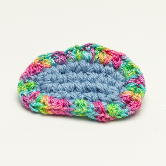 🌈 Rainbow Ruffle – Handmade Crochet Hair Clip | Monsoon Inspired Hair Accessories for Girls and Women
