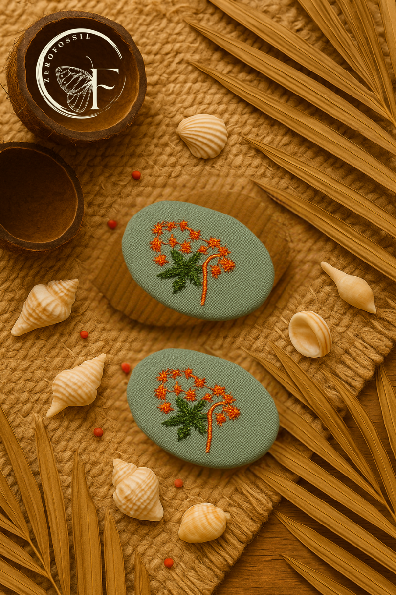 tangerine grove olive green handmade clip for party festival birthday gift