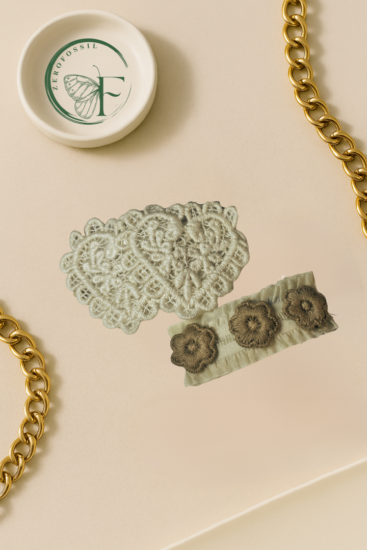 Ivory Bloom Crochet Hair Clip Set – Elegant Handmade Floral Hair Accessories for Women & Girls