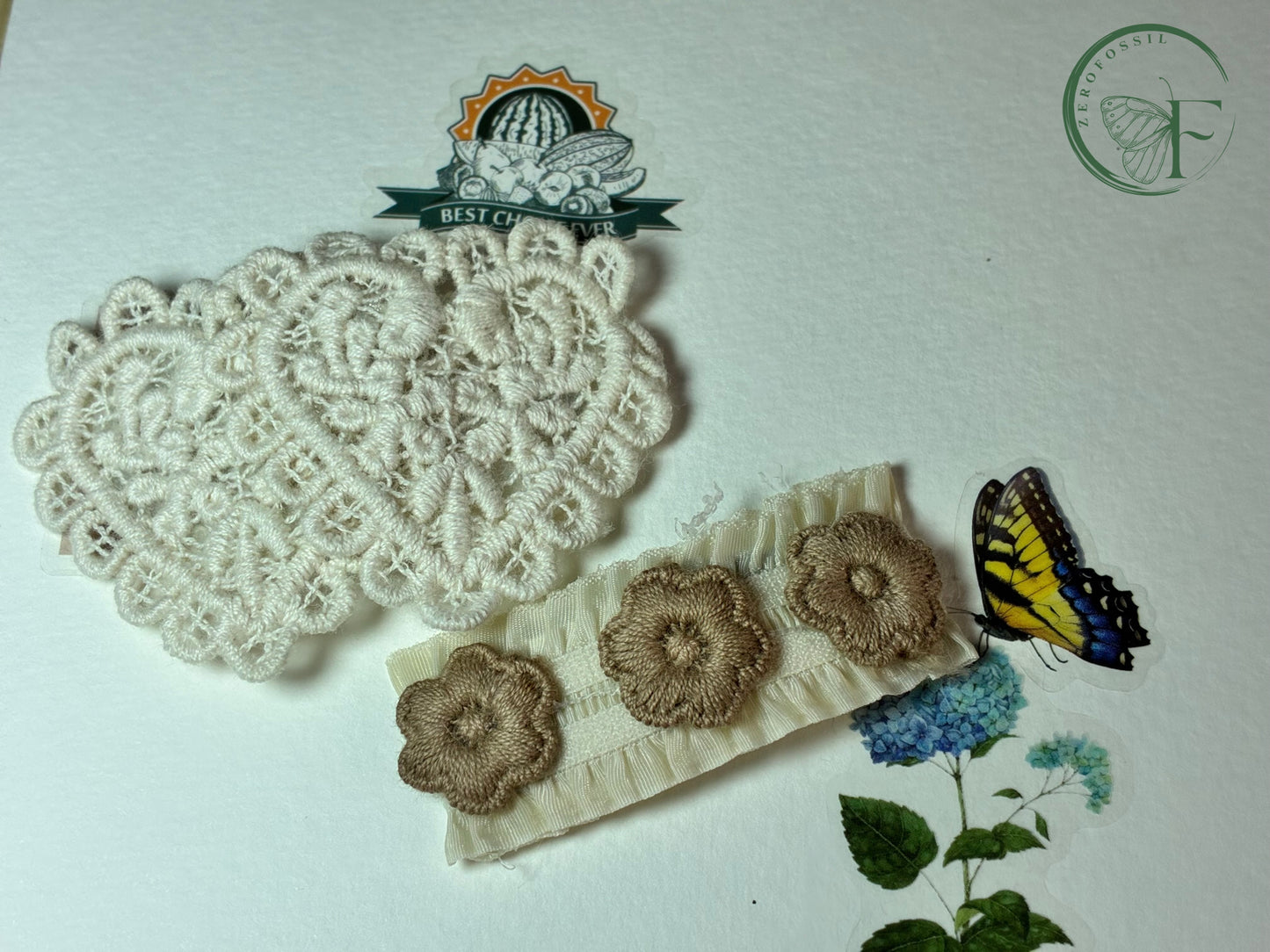 Ivory Bloom Crochet Hair Clip Set – Elegant Handmade Floral Hair Accessories for Women & Girls