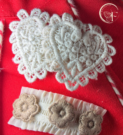Ivory Bloom Crochet Hair Clip Set – Elegant Handmade Floral Hair Accessories for Women & Girls