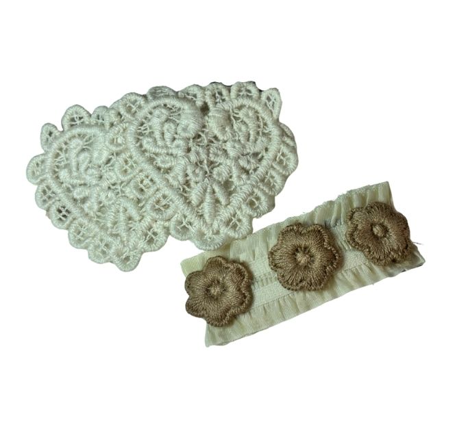 Ivory Bloom Crochet Hair Clip Set – Elegant Handmade Floral Hair Accessories for Women & Girls