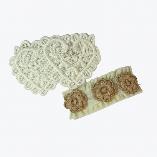 Ivory Bloom Crochet Hair Clip Set – Elegant Handmade Floral Hair Accessories for Women & Girls