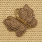 Mocha Monarch Crochet Butterfly Hair Clip – Handmade Earthy Brown Hair Accessory
