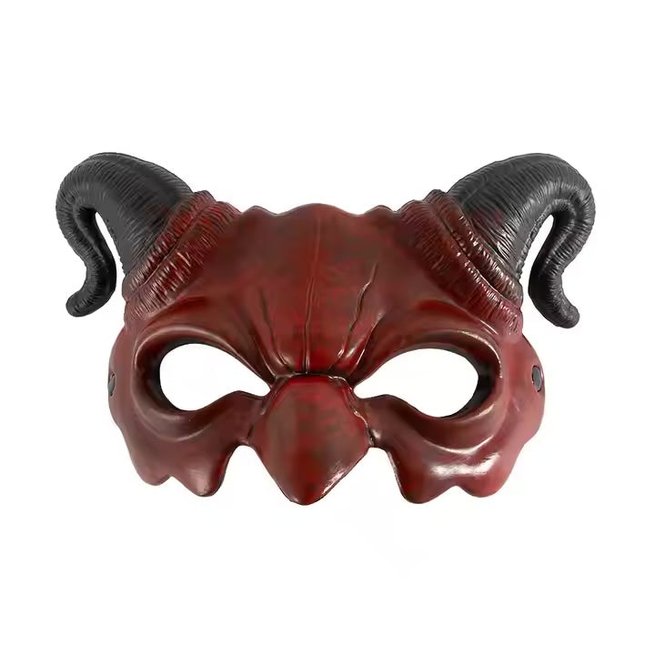 Bloodhorn Devil Halloween Mask – Scary Demon Horned Costume Accessory