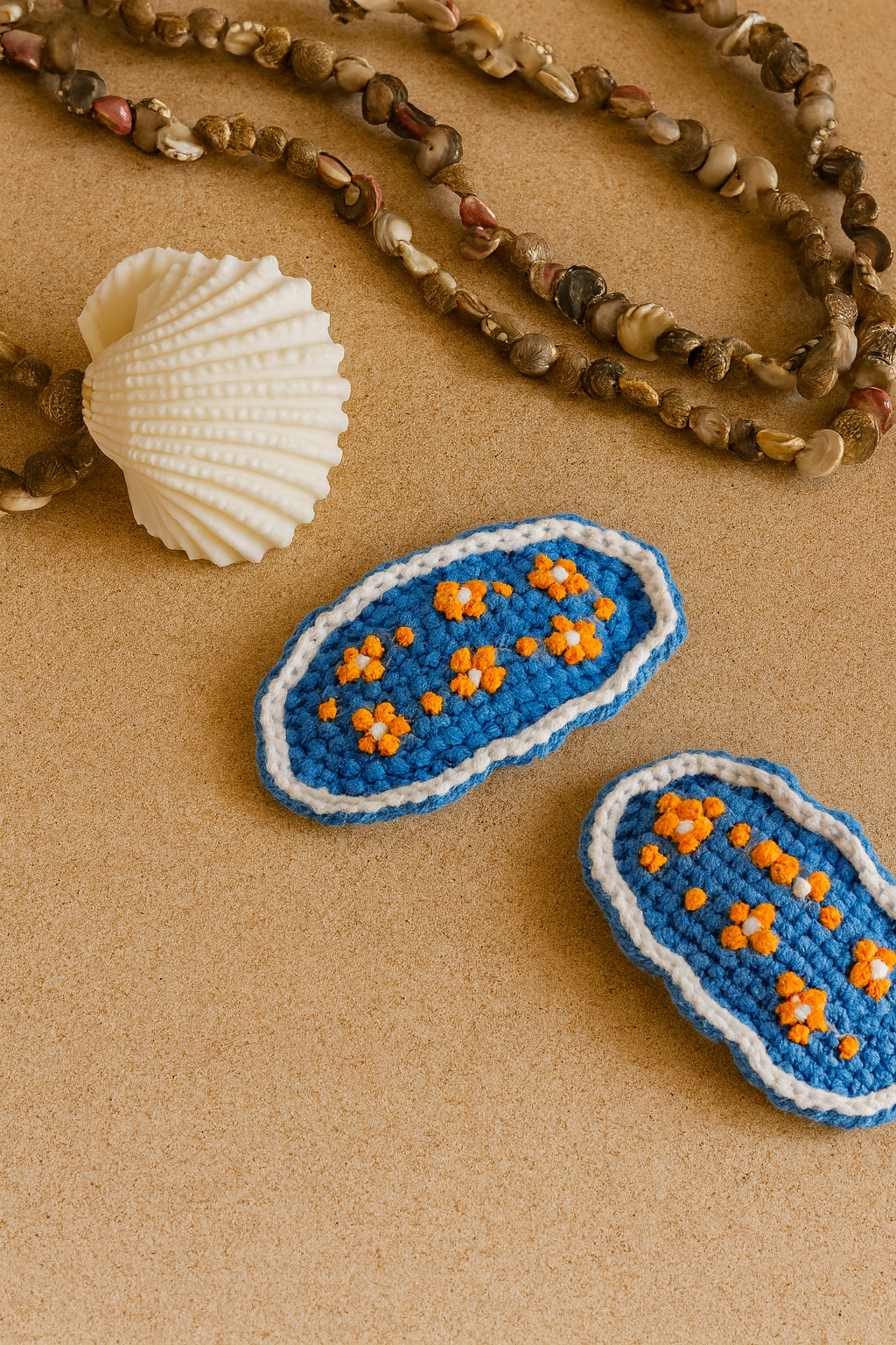 Bluebell Bloomies Crochet Hair Clips – Handmade Blue & Yellow Floral Hair Accessories for Girls & Women | Brooch for Men